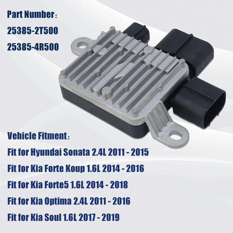 AIKEN Radiator Cooling Fan Control Module Compatible with Hyundai Sonata 2009-2014, Optima 2014-2015, Forte 2014-2018 Ref# 253854R500 253852T500. - Image 4